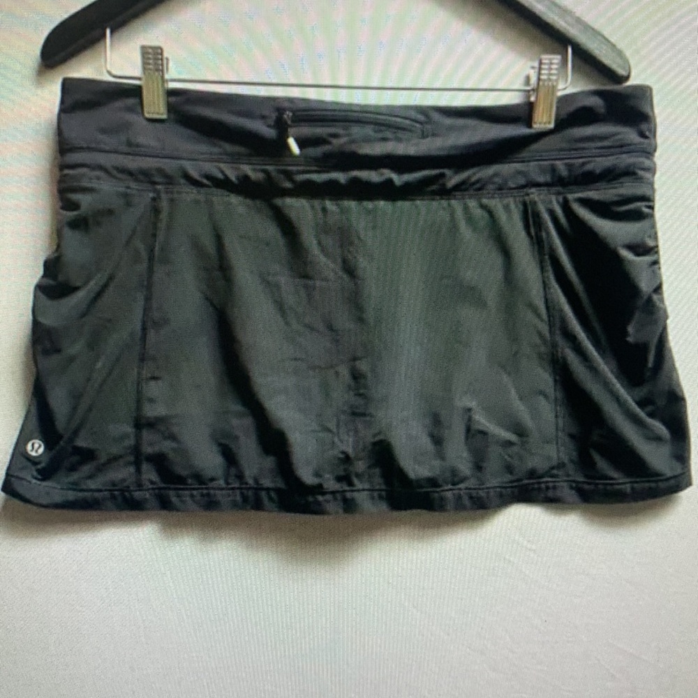 Black Mini Skirt with Drawstring - image 2